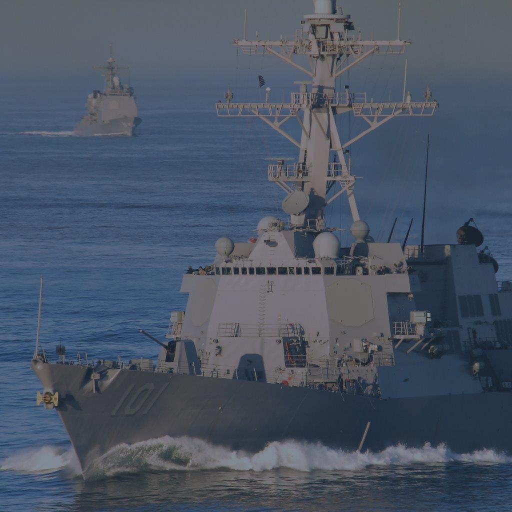 US Naval Ship at sea