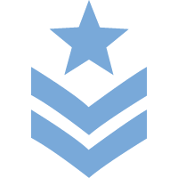 military icon light blue